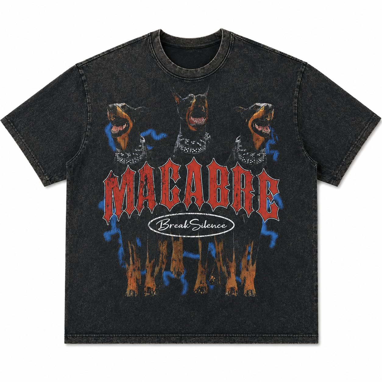 Men's Oversized Dog Graphic T-Shirt