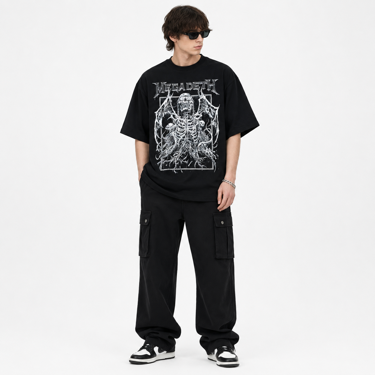 Men's casual oversized graphic tee