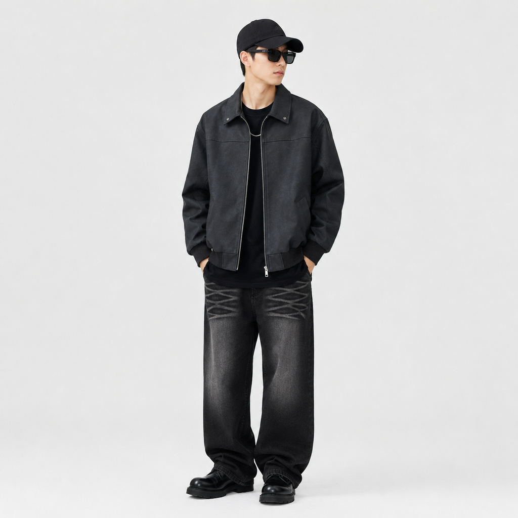 Men's Long Sleeve Zip-Up Jacket