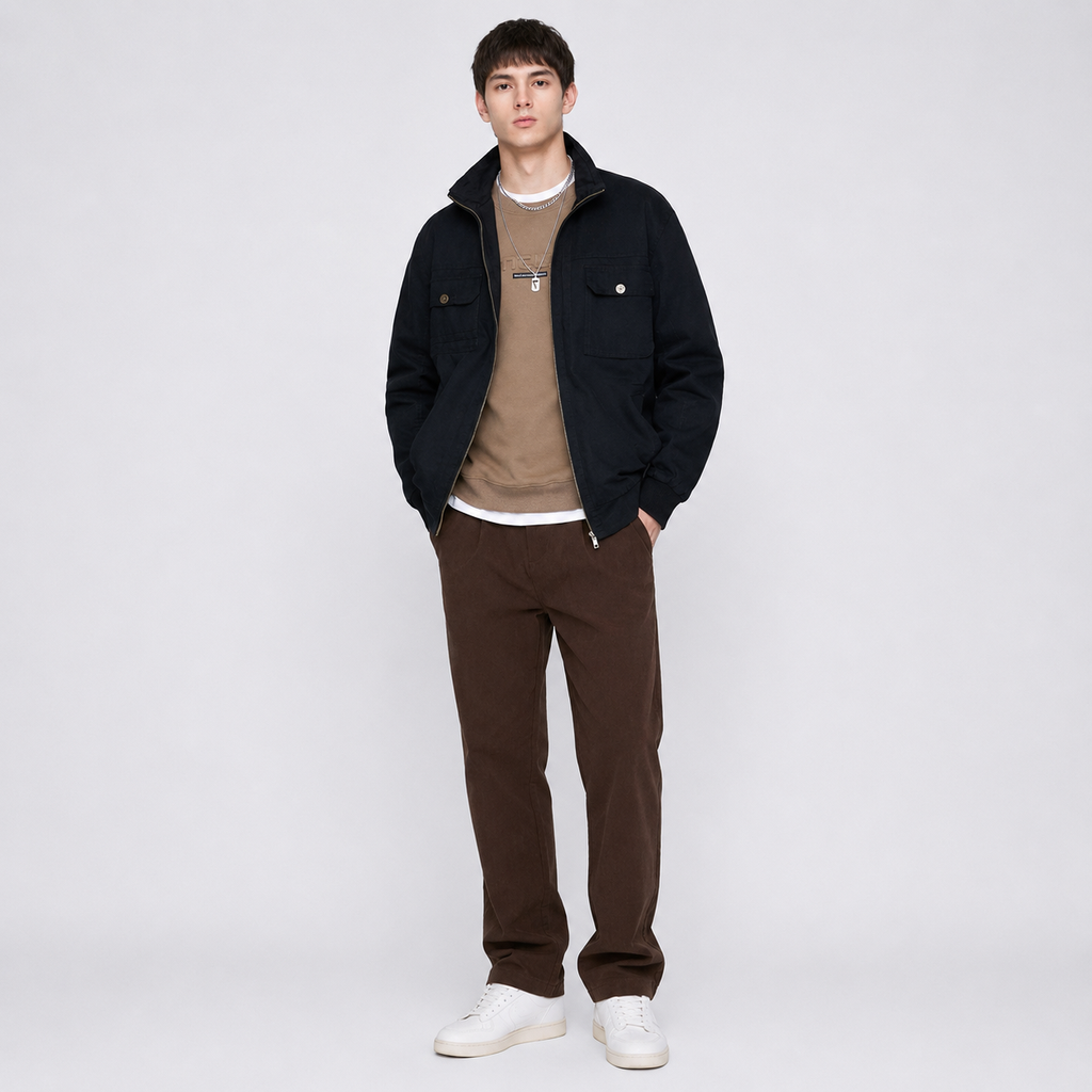Everyday men's jacket with practical pocket details