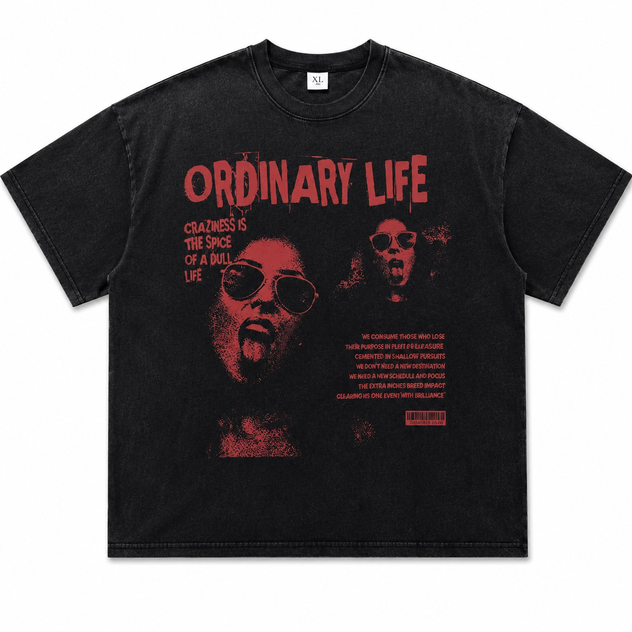 Men's oversized graphic t-shirt with front print
