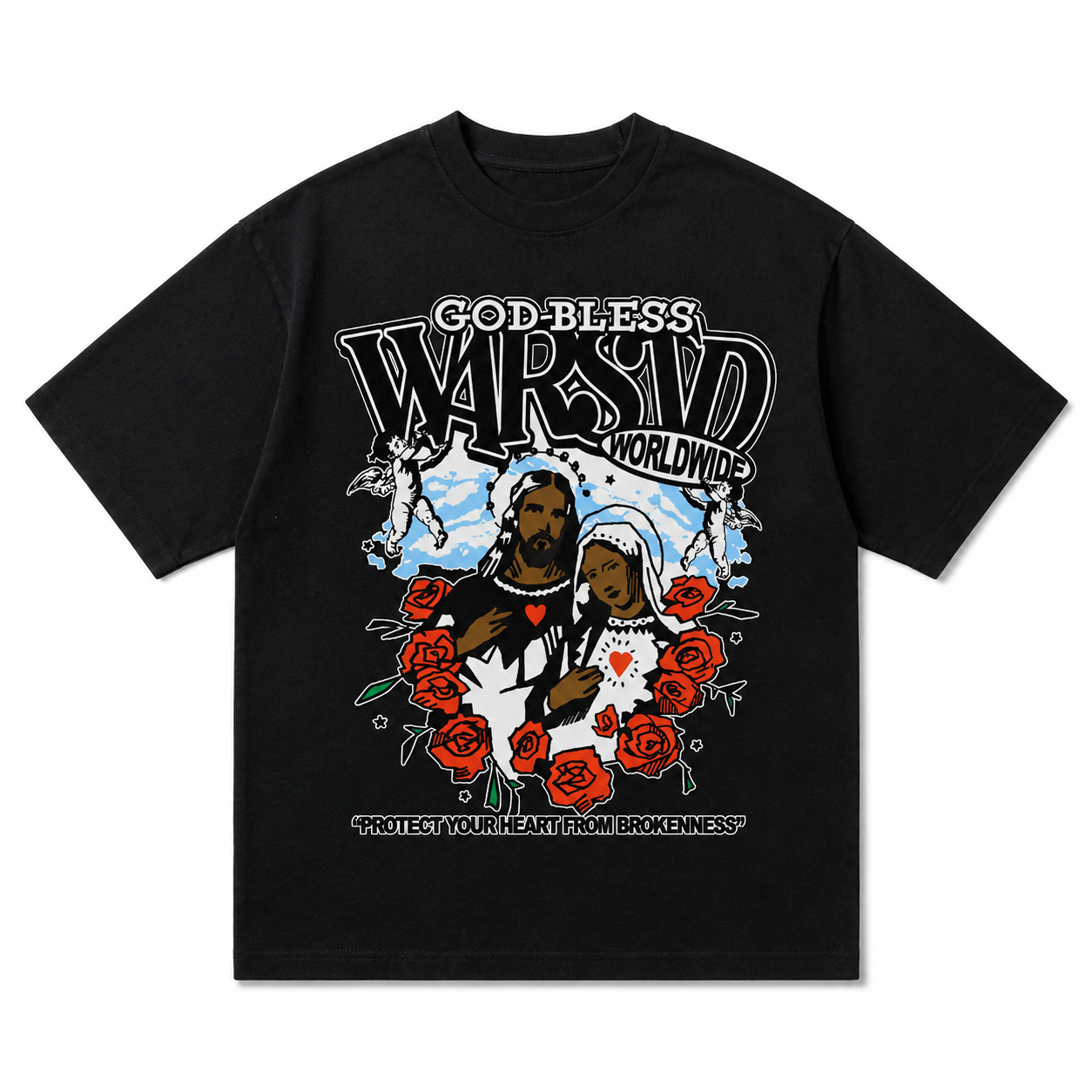 Oversized vintage-inspired graphic tee for men