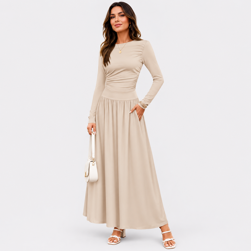 Flowy pocket dress for women