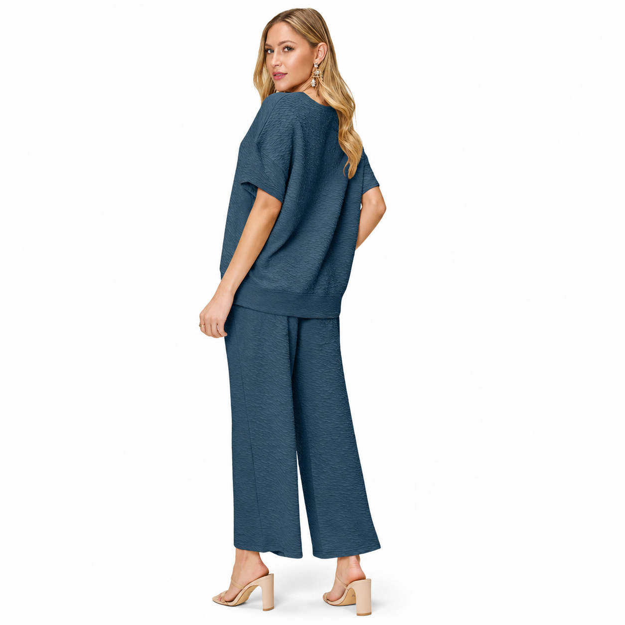 Women's matching textured lounge set